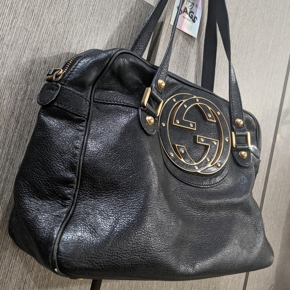 Gucci: Blondie Studded Soho GG Calf Leather Bag - Picture 3 of 11